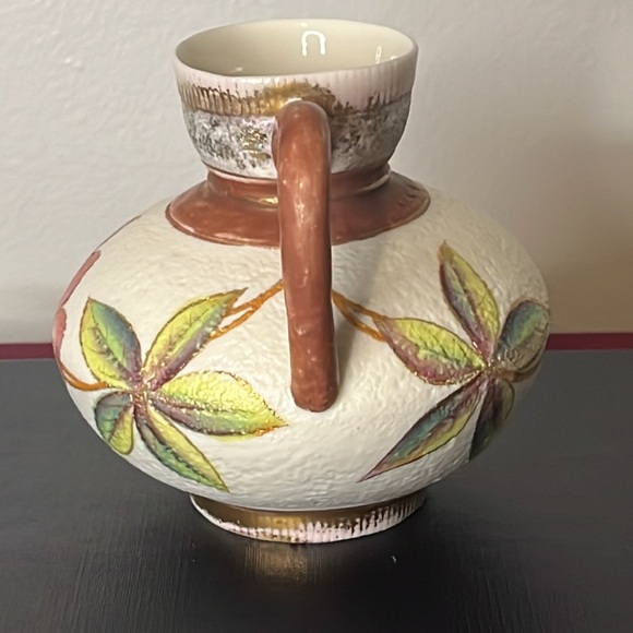 Antique Early 1900's Royal Rudolstadt Fine Bone China Moriage Texture Floral Jug - Picture 3 of 7